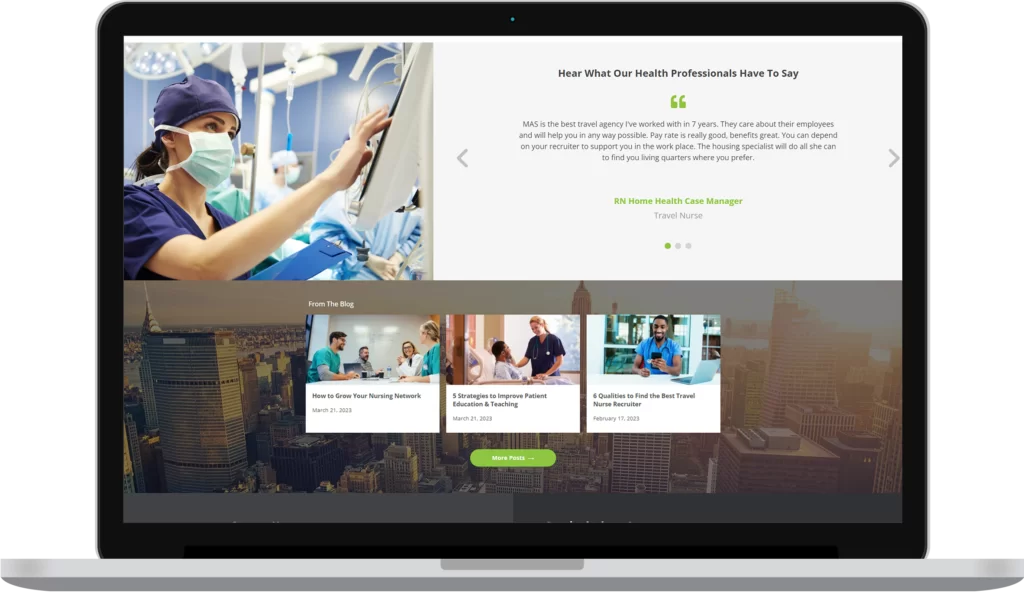 Medical Staffing website development