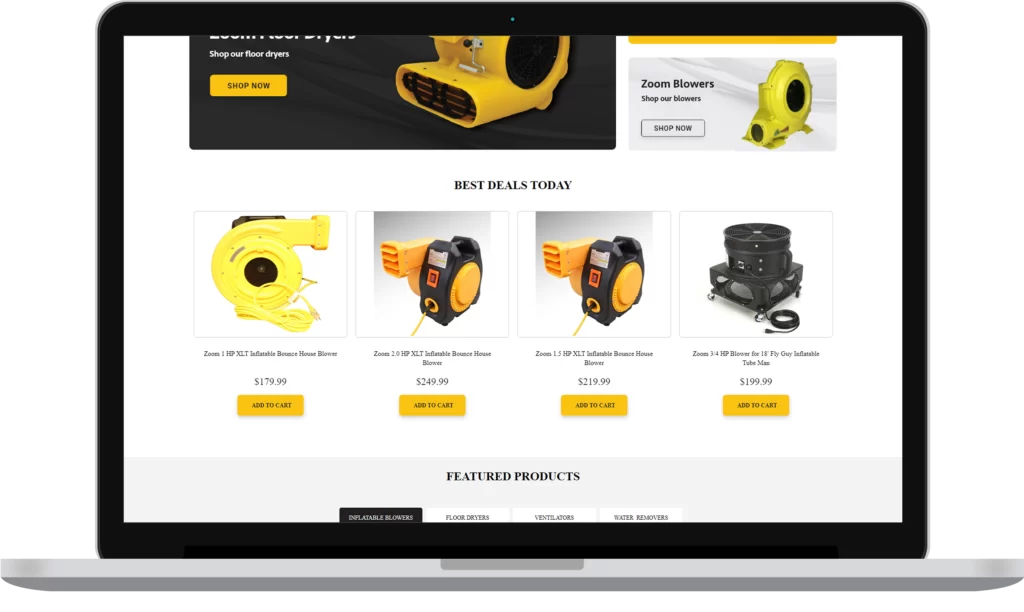 blower industry website development