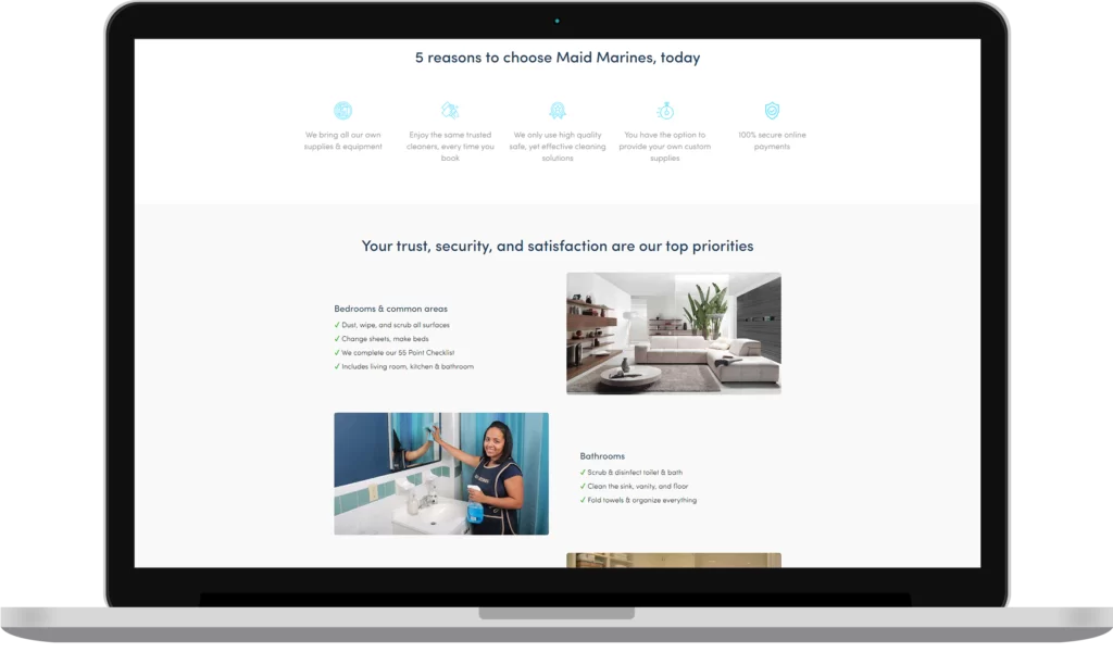 cleaning company website design