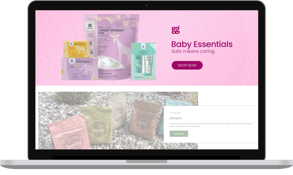 cleaning products website design