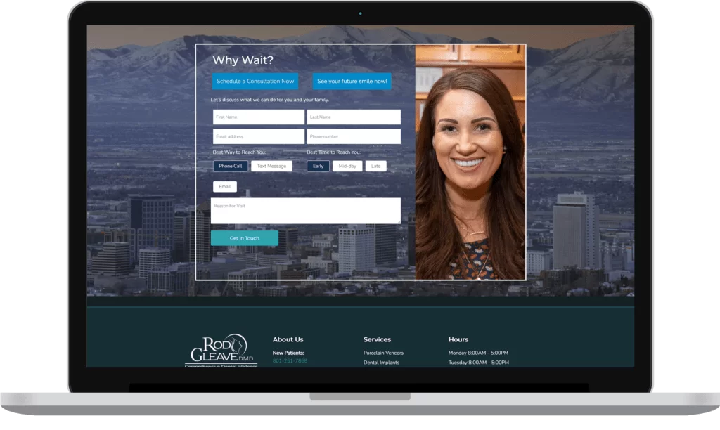 dental website development company