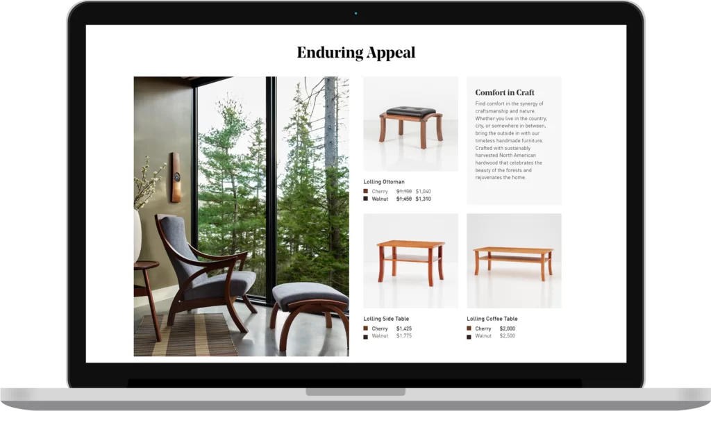 furniture commerce website development