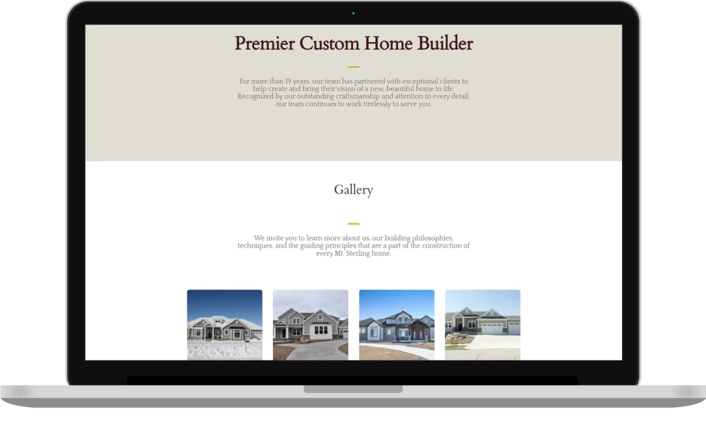 home builder web design